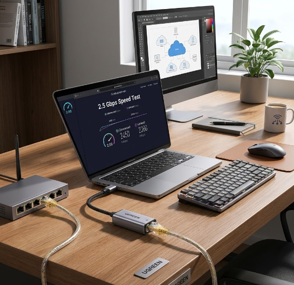 C&aacute;p Chuyển Đổi USB-A 3.0 Sang RJ45 2.5Gbps UGREEN CM648 25051 - N&acirc;ng Cấp Mạng LAN Si&ecirc;u Tốc